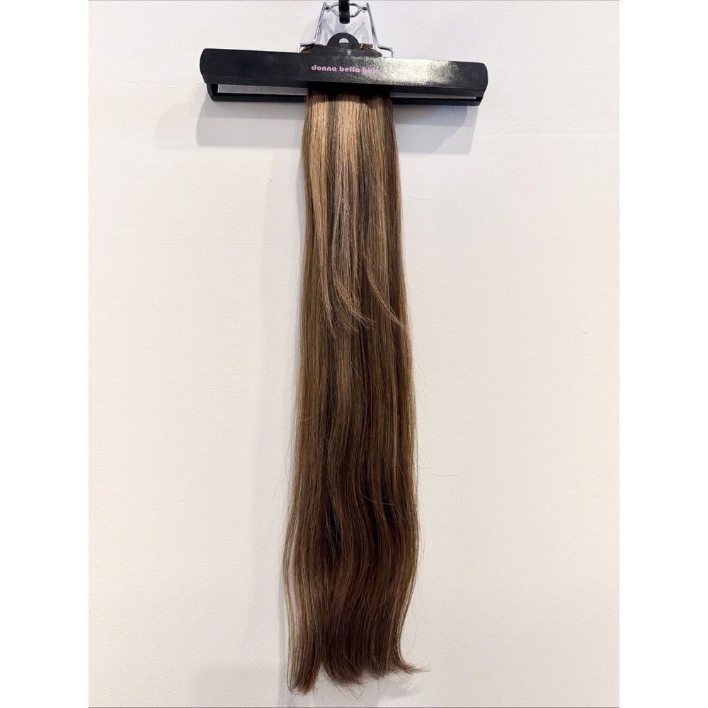 Donna Bella Hybrid Weft Extension Full Pack 22" 5N/7G Warm Brown Blend Remy Hair